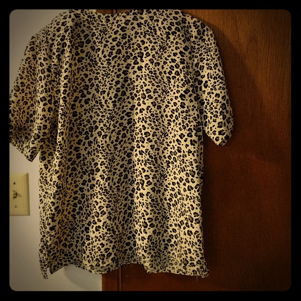 Cheetah print silk top